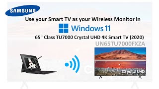 How to connect your Windows 11 PC Laptop Wirelessly to a Samsung Smart TV through Screen Mirroring