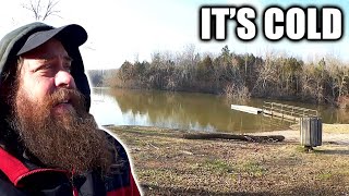 Bank Fishing When It's COLD - Realistic Fishing For Winter Fish