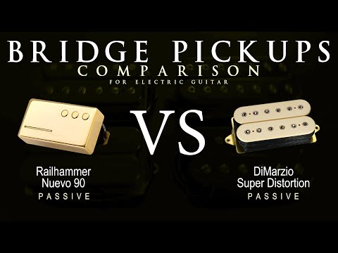 Railhammer NUEVO 90 vs DiMarzio SUPER DISTORTION - Bridge Guitar Pickup Comparison Tone Demo