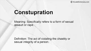 Constupration Meaning