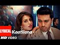 KAATILANA ZANJEER LYRICAL VIDEO SONG PRIYANKA CHOPRA RAM CHARAN