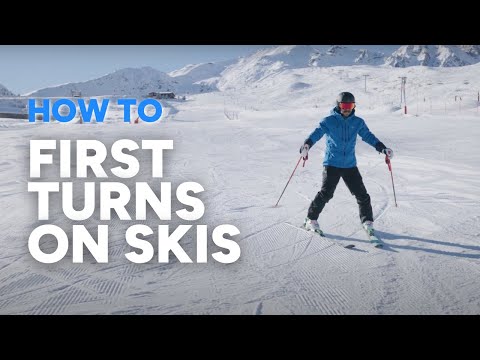 HOW TO TURN ON SKIS | snowplough turns for beginners