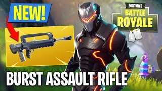 Fortnite NEW Gun Update - Burst Assault Rifle Gameplay!! (Fortnite Battle Royale)