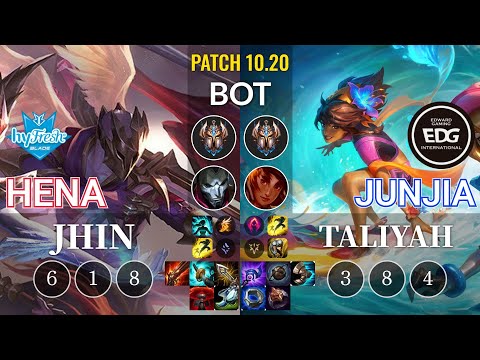 hyF Hena Jhin vs EDG JunJia Taliyah Bot - KR Patch 10.20