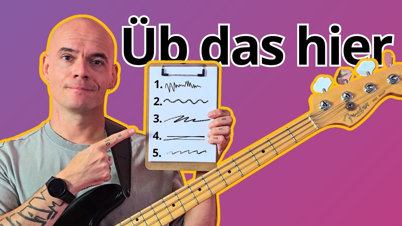 So sehen 20 sinnvolle Minuten am E-Bass aus
