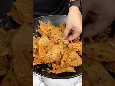 Spicy Roti Nachos Chaat ASMR || #shorts #asmr #recipe #indianasmrworld #streetfood #summerspecial