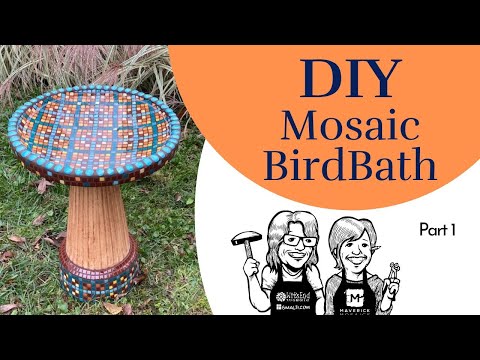 DIY Mosaic Birdbath Tutorial with Kim Wozniak, Part 1