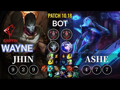 GRF Wayne Jhin vs Ashe Bot - KR Patch 10.18