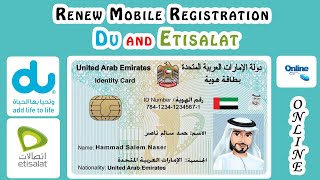 How to renew SIM Card registration | Du and Etisalat in UAE | English Easy Steps