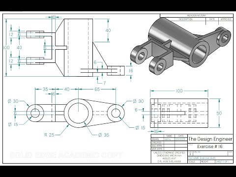 Solid Edge 2023 Tutorial - Exercise 16