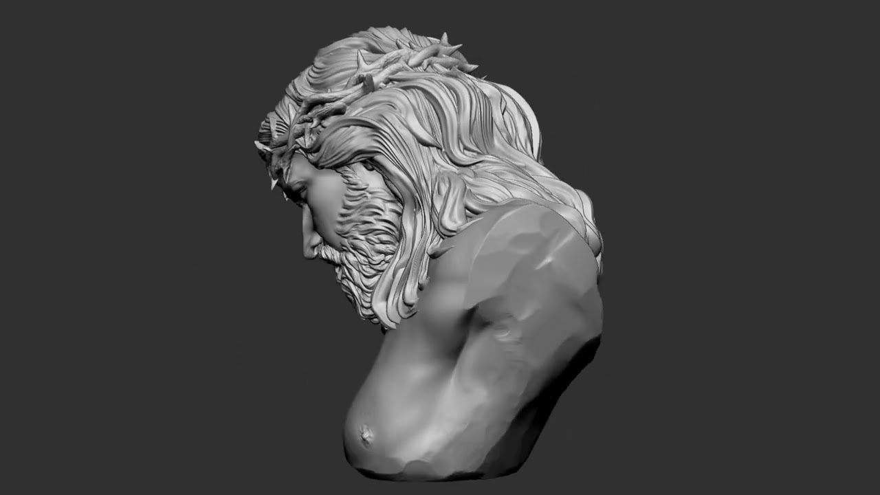 Buste de J&eacute;sus 03 Modèles 3D en vedette