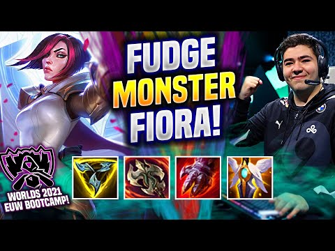 FUDGE IS A MONSTER WITH FIORA! 🔥WORLDS BOOTCAMP EUW🔥 - C9 Fudge Plays Fiora TOP vs Riven! |