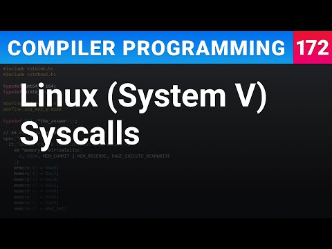 Linux Syscalls (System V x86_64) - Compiler Programming Ep172