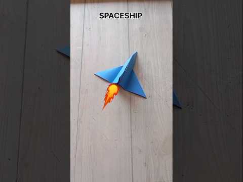 SPACESHIP ORIGAMI TUTORIAL| HOW TO MAKE PAPER SPACESHIP ROCKET ORIGAMI FOLDING| EASY CRAFT