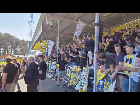 Mjällby AIF klacken mot IK Sirius på Strandvallen den 14 maj 2023