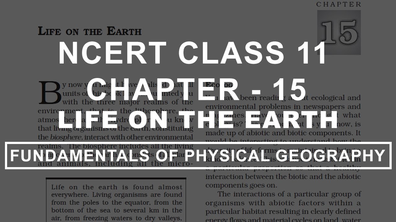 Life on the Earth - Chapter 15 Geography NCERT Class 11