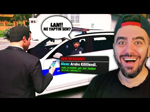 POLISLERI ARABAYA KITLEDIM BAKIN NE YAPTILAR - GTA 5 MODS