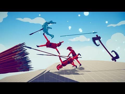 GOD SPEAR THROWER & ULLR vs 4 DIFFERENT UNITS | TABS - Totally Accurate Battle Simulator