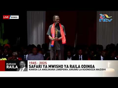 Kisumu Governor Prof Anyang' Nyong'o's final tribute to Raila in Bondo
