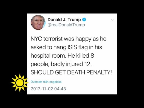 Trump vill skicka gärningsmannen til Guantanamo - Nyhetsmorgon (TV4)