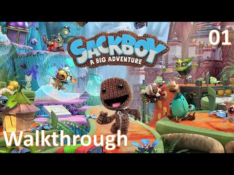 Sackboy: A Big Adventure | Walkthrough Gameplay World-1 Level-1 | A Big Adventure | All Dreamer Orbs