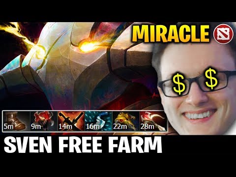 Miracle with Sven free farming the whole map then he swipe his Enemies