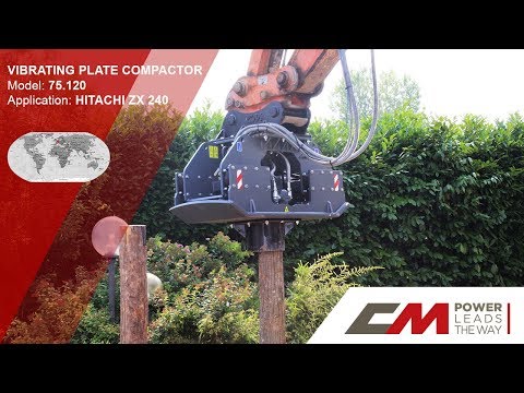 Plaque vibrante pour pelle de 15 à 22 tonnes - PV 75.120 - surface de compactage 740x1200 mm_3