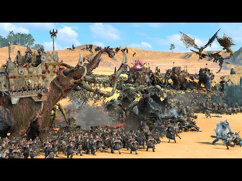 VAMPIRE COAST vs NORSCA - Total War Warhammer cinematic battle