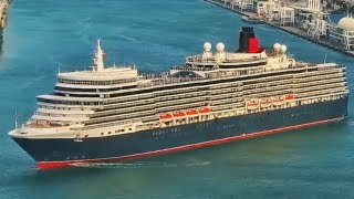cruise ship MV Queen Elizabeth leaving Miami