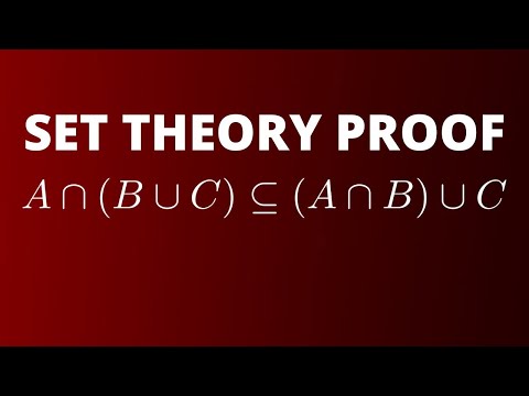 Proof with Sets Example with Intersection and Union