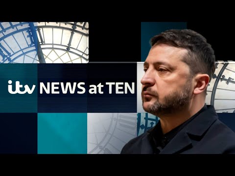 Watch ITV News at Ten LIVE  - as Zelenskyy scolds 'lost' Europe