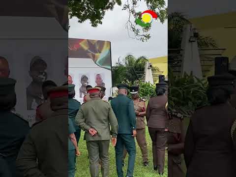 Leaders and members of various security agencies lay flowers in honour of victims in the crash