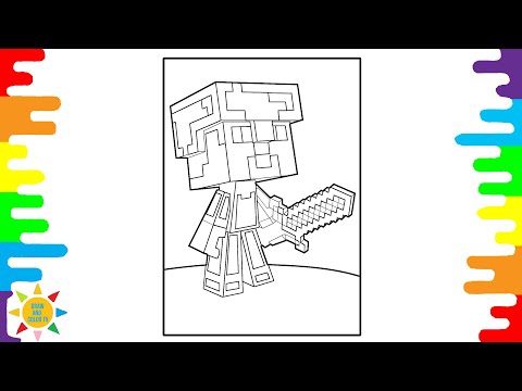 Minecraft Steve Coloring Pages | Minecraft Coloring | Laszlo - Imaginary Friends