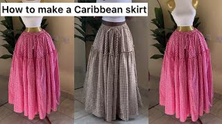 How to Cut and Sew a Caribbean Skirt for Beginners | Easy Step-by-Step Tutorial