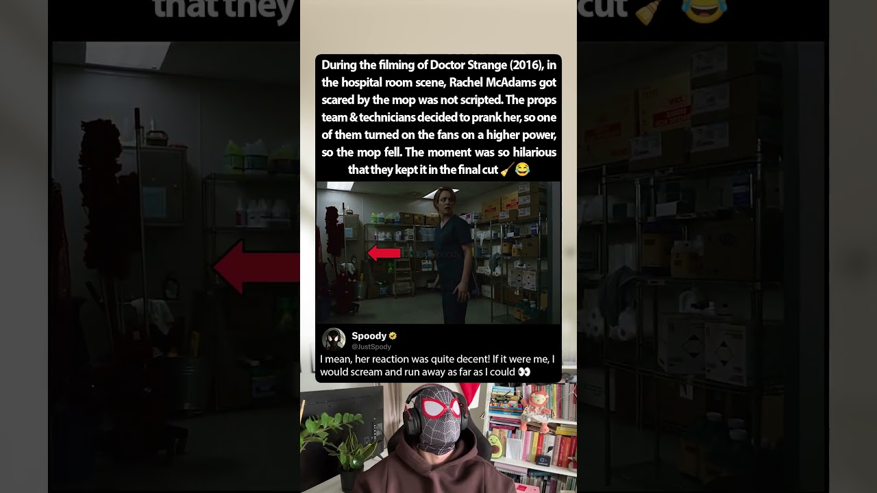 During the filming of Doctor Strange (2016), Rachel McAdams found a magic broom