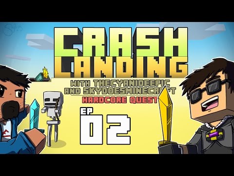 Minecraft - CRASH LANDING: Ep 2 "WATER CRISIS" w/SkyDoesMinecraft
