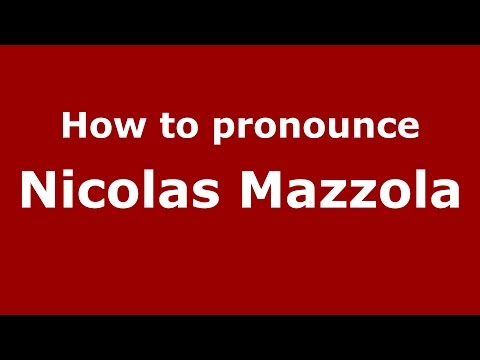 How to pronounce Nicolas Mazzola (Spanish/Argentina) - PronounceNames.com