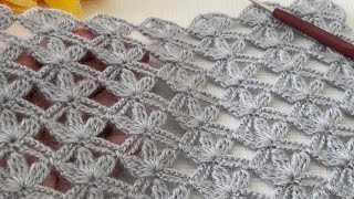 This Amazing Crochet Pattern is Just 2 Rows‼️How to Make a Blouse and Shawl for Beginners