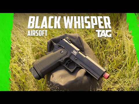 Pistola TAG 1911 Black Whisper - Pistola Airsoft Full Metal Hi-Capa 4.3 Blowback