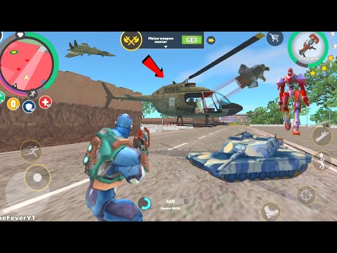 Rope Hero: Vice Town - (Helicopter Fly with Gravity Gun)Crazy Gun in Vice Town - Android Gameplay HD