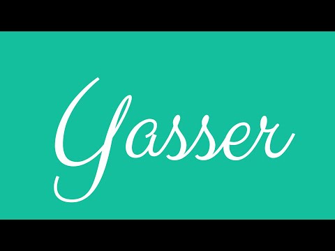 Learn how to Sign the Name Yasser Stylishly in Cursive Writing