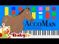 BabyTV Run Horsey Run Slow EASY Medium 4K Piano Tutorial