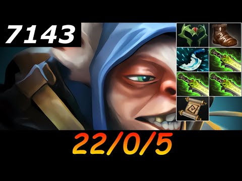 Dota 2 Meepo 7143 MMR 22/0/5 (Kills/Deaths/Assists) Ranked Full Gameplay