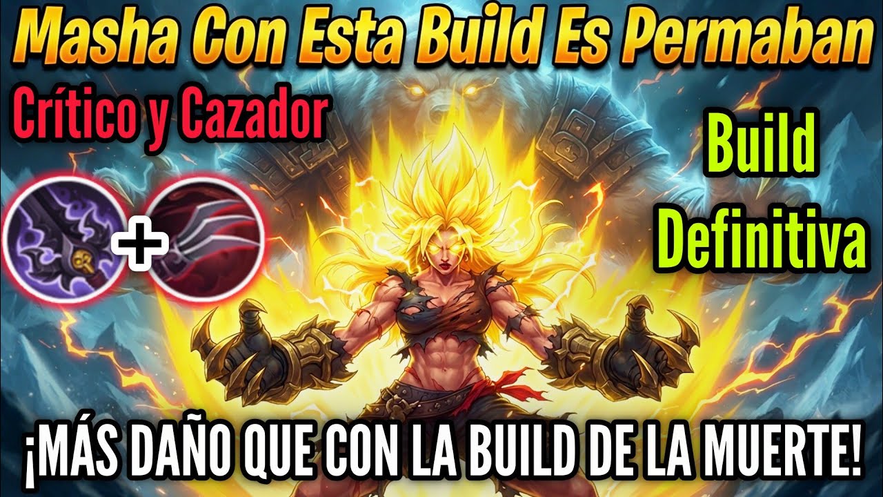 Miniatura HD: ¡DESTROZANDO HÉROES META CON MASHA! La Build Definitiva de Crítico MÁS OP Mobile Legends 
