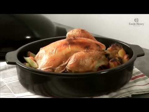 The Emile Henry Chicken Roaster – delicious results with a clean oven!