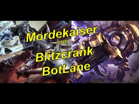 Mordekaiser and Blitzcrank Botlane Gameplay