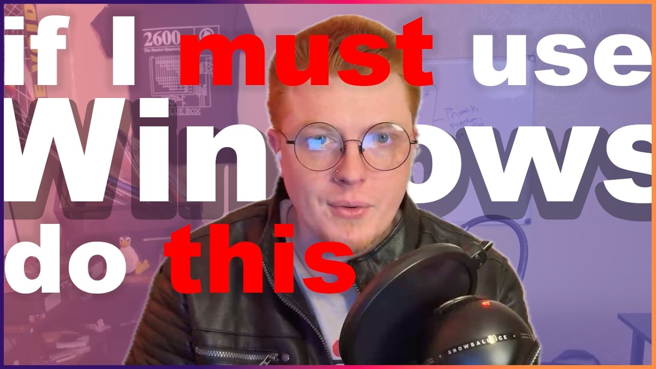 if you HAVE to use Windows, at least do this...