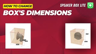Speaker Box Lite - Box design guide: How to change box's dimensions