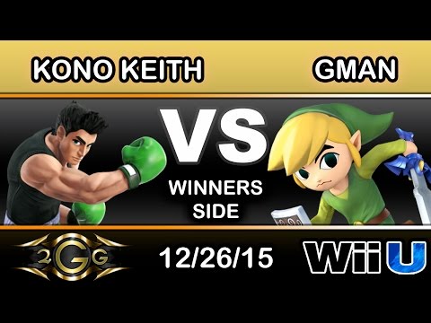 2GGlory 4 - Kono Keith (Little Mac) Vs. Gman (Toon Link) Winners Side - Smash Wii U