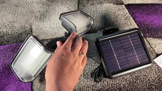 Solarlampen mit Bewegungsmelder - XMCOSY Solar IP65 Wasserdicht LED-Flutlicht unboxing und Anleitung